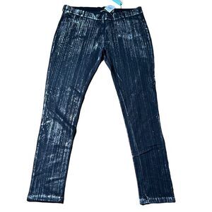 Like an Angel Metallic Sheen Straight‎ Leg Pants Trendy Evening Wear